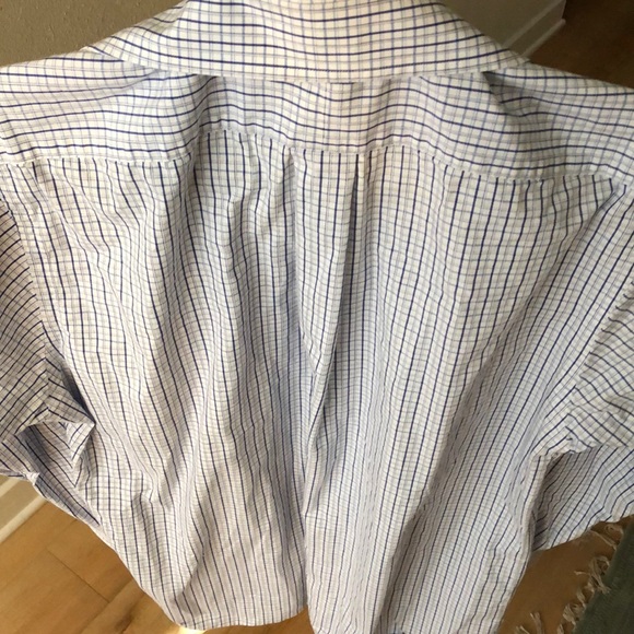 Michael Kors blue white plaid button down - Picture 5 of 5